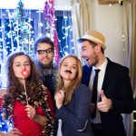 Hipster,Friends,Celebrating,New,Years,Eve,Together,,Photobooth,P