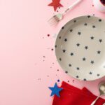 Usa,Independence,Day,Festivities,Menu.,Top,View,Of,Table,Setting,
