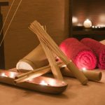 Wellness,And,Spa,Concept,With,Candles,,Red,Towels,And,Part
